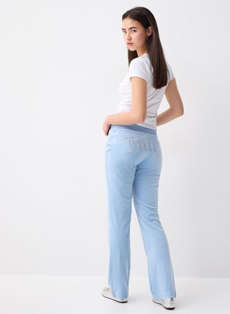Juicy Couture Womens Diamond logo velvet pant