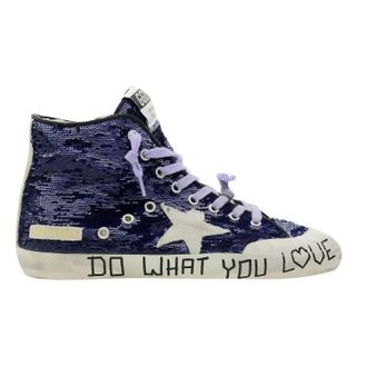 Golden Goose Womens Penstar High Top Sneaker In Violet