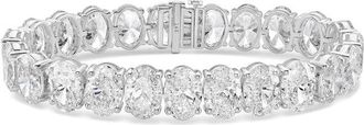 Diana M. Jewels Lab Grown Diamond 14k WG Diana M LAB GROWN OVAL DIAMOND TENNIS BRACELET WEIGHING 48.00 CTS TW
