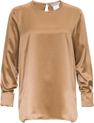 Max Mara Sava Blouse - Dames - Overhemden - Bruin - L - Overhemden