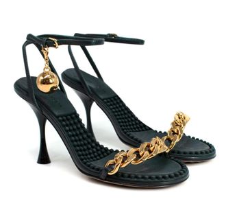 Bottega Veneta Inkwell Dot Embellished Leather Sandals Size 36