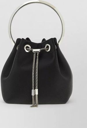 Jimmy Choo London bon bucket bag chain handle tassel