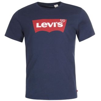 Levi's Heren Batwing Logo T-Shirt (Marine, Rood)