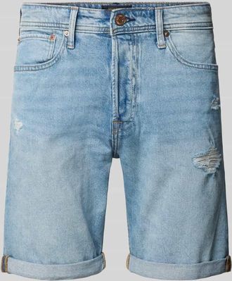 Jack & Jones Regular Fit Jeansshorts mit Umschlag Modell RICK in Jeansblau, Gr&ouml;&szlig;e XXL