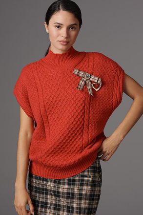 Maeve Cable-Knit Wool Blend Sweater Vest
