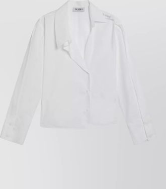 The Attico asymmetric cotton shirt cuffed sleeves