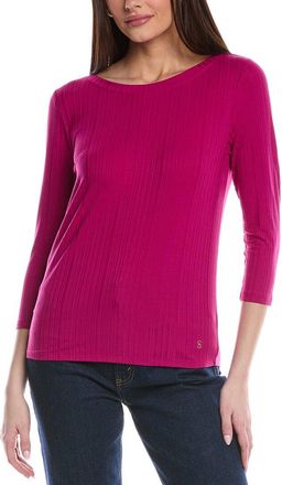 St. John Sleek Rib Jersey Knit Top
