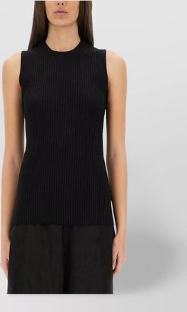 Sportmax fitted sleeveless ribbed top design