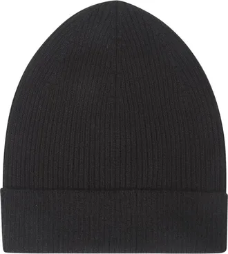 Rick Owens Accessoires, Dames, Zwart, ONE Size, Ribgebreide Beanie