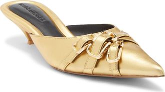 Marc Jacobs The Emma Kitten Heel Mule in Shiny Gold at Nordstrom Rack, Size 10Us / 40Eu