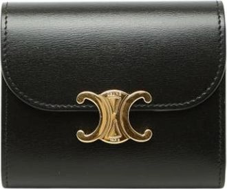 Celine Pre-owned Portemonnee (tri-fold) - Dames - Vintage Accessoires - Zwart - ONE Size - Leer - Vintage