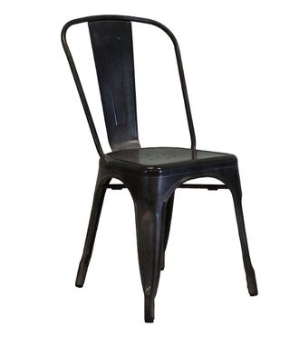 Home Heavenly Pack 4 sillas met&aacute;licas apilables negras