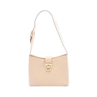 Ferragamo Pre-owned Shoulder Bags, female, Beige, Size: ONE SIZE Pre-owned Shoulder Bag