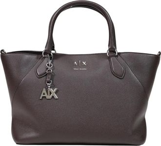 A|X Armani Exchange Borsa Tote Grande - - Bags - Donna - Marrone - ONE SIZE