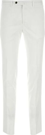 Pantaloni Torino White Stretch Cotton Blend Silkochino Pant