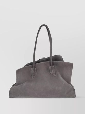 The Attico suede finish double handles shoulder bag