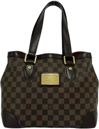 Louis Vuitton Pre-owned Hampstead Damier Handbag - Dames - Vintage Shopper - Bruin - ONE Size - Leer - Vintage