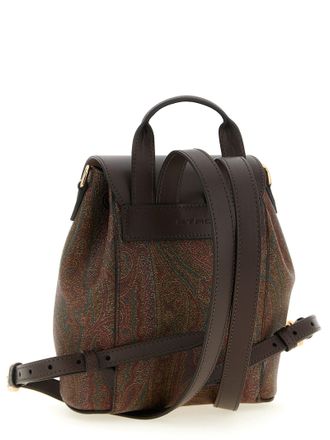 Etro Womens Multicolor Cotton Backpack