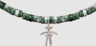 Little Ones Paris Collier Rainbow Big Fille Or Jaune Diamants