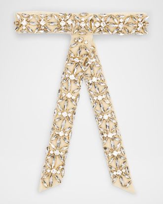 Lelet NY Avril Crystal Velvet Bow