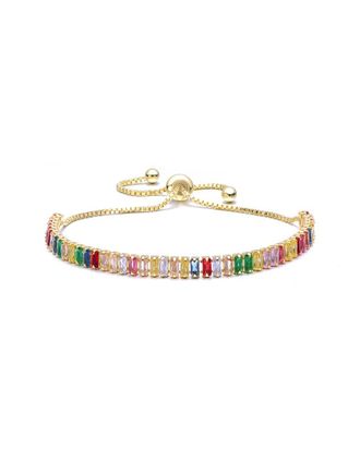 Rachel Glauber 14K Plated Cz Statement Bracelet