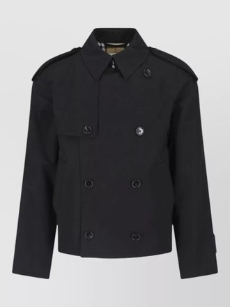 Burberry trench coat double breasted epaulettes buttoned cuffs