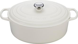 LE CREUSET Signature 9 1/2 Quart Oval Enamel Cast Iron French/Dutch Oven in White at Nordstrom