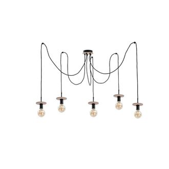 Netlighting Saturn Cluster Pendant Ceiling Light Natural Black 5x E27