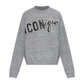 Dsquared2 Sweatshirts, male, Gray, Size: 3XL Oversize Sweatshirt