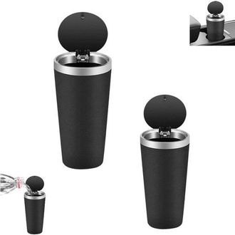 OEM Confezione Da 2 Mini Cestini Per Auto, Robusti Cestini Per Rifiuti A Forma Di Sacchetto, Neri, A Prova Di Perdite, Con Coperchio E Chiusura A Pression
