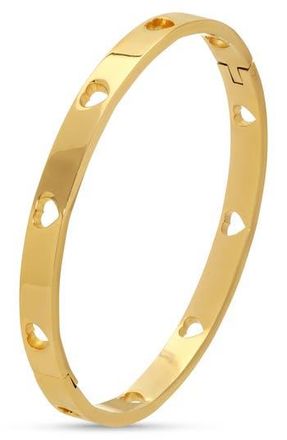 Eye Candy Los Angeles Rona Heart Cutout Cuff Bracelet in Gold at Nordstrom Rack