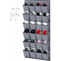 OEM Organizador De Zapatos Para Colgar En La Puerta Con 24 Bolsillos, Bolsa Plegable Para Guardar Zapatos Con Ganchos, Color Gris Lino - Crezuo
