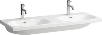 Laufen Laufen - Lua Lavabo Doble, 2 Agujeros Para Grifo, Con Rebosadero