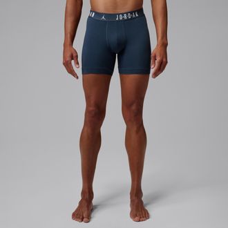 Nike Jordan Mens Jordan Flight Cotton Core Boxer Briefs (3-Pack) in Blue | JM0622-0A2
