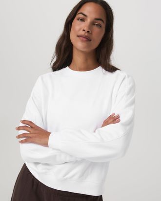 Vuori Clothing Sedona Seams Crew Neck T-Shirt | White | XS, Size Extra Small