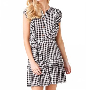 Saylor Simona Mini Dress In Black Gingham