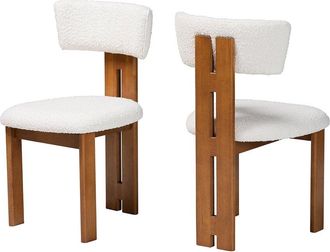 Baxton Studio Kyren Modern Boucle 2Pc Dining Chair Set