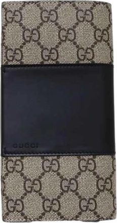 Gucci Pre-owned Vintage Lange Portemonnee (Bi-fold) - Heren - Vintage Accessoires - Beige - ONE Size - Leer - Vintage