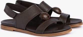 Pedro Garcia Brown leather slingback sandal | Janica | Fall-winter 26 |