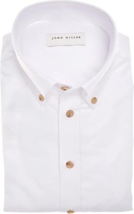 John Miller Wit 5142501 - Heren - Casual Overhemden - Wit - XL - Overhemden