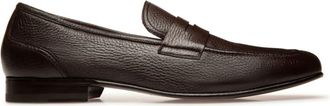 Bally Saix-U grained-leather loafers - men - Leather/Deer Skin/Leather - 44.5 - Brown