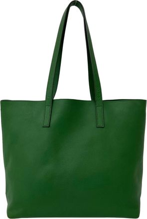Prada Green Leather Shoulder Bag Tote Bag (Pre-Owned)