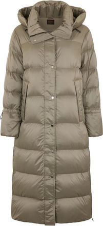 Moorer Dames, Mantels, Beige, Maat: 2XL Leer