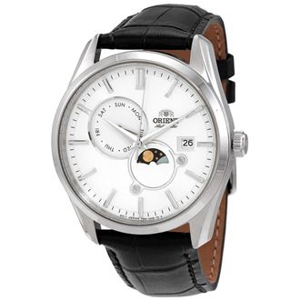 Orient Sun & Moon Automatic White Dial Mens Watch RA-AK0310S10B