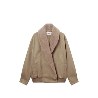 Stella McCartney Vegan Suede Plush-trimmed Jacket