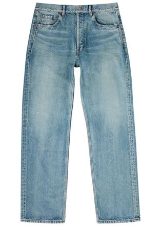 Saint Laurent Distressed Straight-leg Jeans - Blue - 36 (W36 /xl)