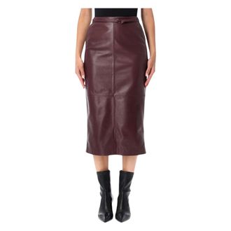 Alberta Ferretti Dames, Rokken, Paars, Maat: S Leer