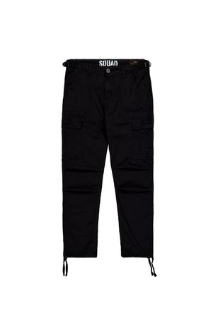 Alpha Industries Cargohose ALPHA INDUSTRIES Squad Pant, Herren, Gr. 30, Normalgr&ouml;ssen, schwarz, Obermaterial: 98% Baumwolle, 2% Elastan; Futter: 100% Baumwolle, Hosen 