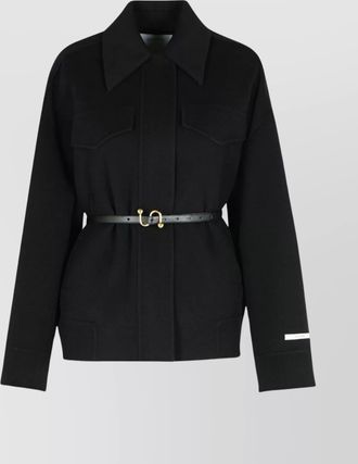 Sportmax cantore belted waist wool jacket