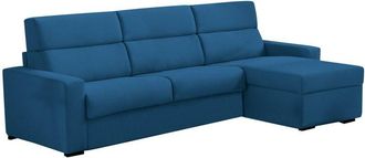 Dmora Sof&aacute; Fijo Con Pen&iacute;nsula Valeriana, Sof&aacute; Esquinero Para Sal&oacute;n, Acolchado, Desenfundable, Calidad 100% Made In Italy, 280x160 H100 Cm, Naranja - Dmora